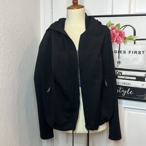 BLANKNYC Black Hooded Cotton Blend Jacket Size S